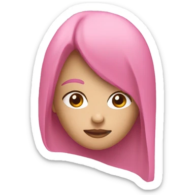 Pink letters, saying that girl sticker