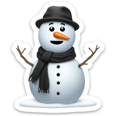 A snowman that’s a rapper sticker