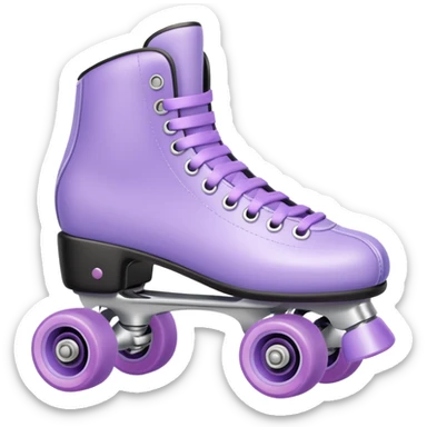 Realistic pastel lavender roller skate  sticker