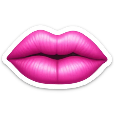 pink lipstick kiss mark sticker