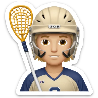 Blonde white lacrosse guy sticker