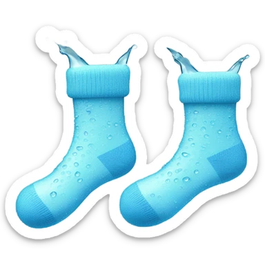 socks with water drop sticker