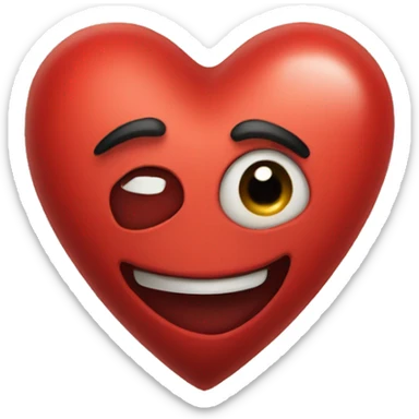 Heart with a rode sticker