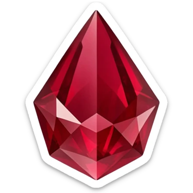 raw ruby crystal sticker