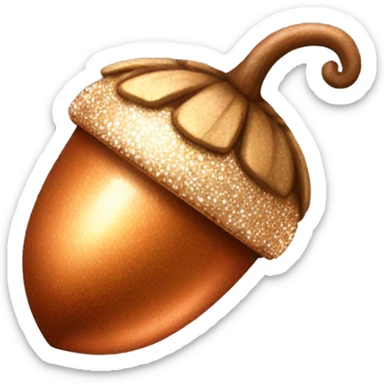 sparkling copper Acorn sticker
