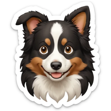smille black bordercollie sticker