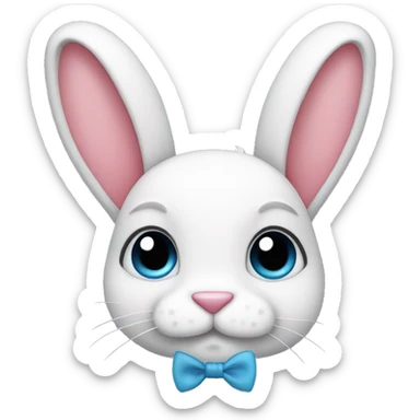 Bunny with bows in their ears sticker