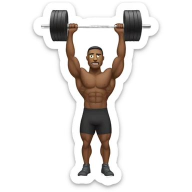 men lifting heavy weights sticker