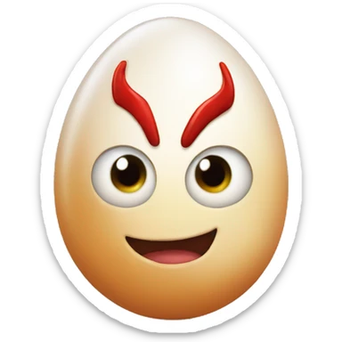 An egg that’s a devil sticker