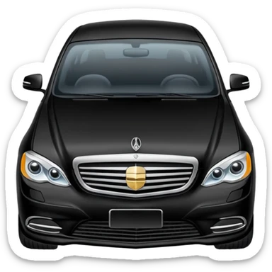 Crée-moi une voiture noire, berline, très classe La voiture  en long 2025classe S que d’un côté sticker