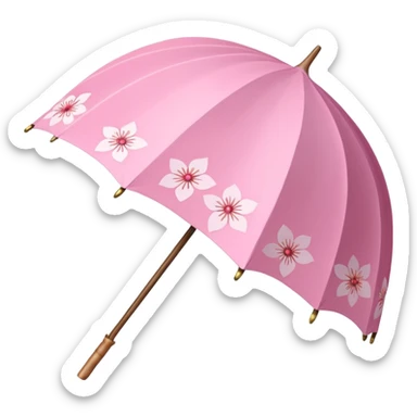 A cute Sakura parasol  sticker