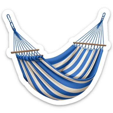 a hammock with a hole in the bottom sticker