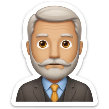 Compliance Boss with light greyed beard , herding policies like a pro sticker