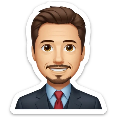 happy tony stark sticker