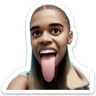 soft focus portrait of girl sticker