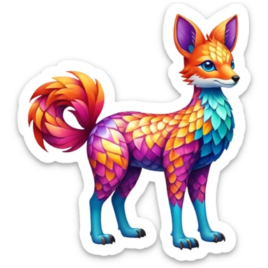 Colorful exotic Falvie-Fionbri, full body sticker
