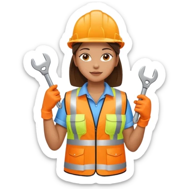 City Maintenance Worker woman sticker