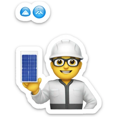 sales with presentation of pv solar panel sticker