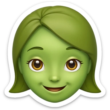 cute olive, smiling sticker
