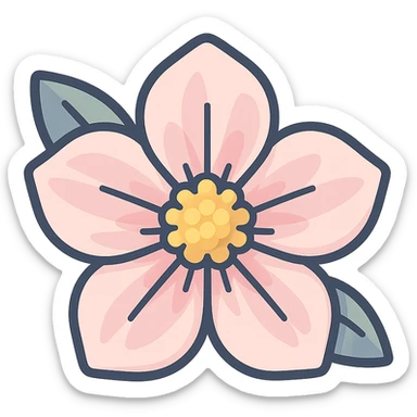 peach flower with volumetric center and complex petal shapes, icon-color-outlined style, detailed shadows and highlights, smooth color transitions, thin clean contours, soft rounded shapes, pastel palette #98B5BC, #B5B3C1, #C9A3C9, #E4C0CA, #F7DCD1, #F7C0AA, modern Japanese pop art and sticker aesthetics, soft lighting, transparent background sticker