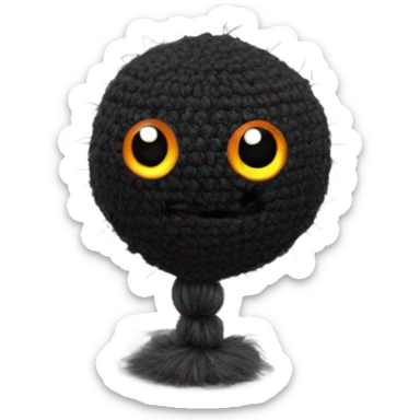 Crochet soot sprite  sticker