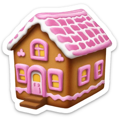 Pink ginger bread house  sticker