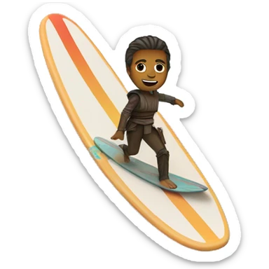 Star Wars riding a surf board sticker