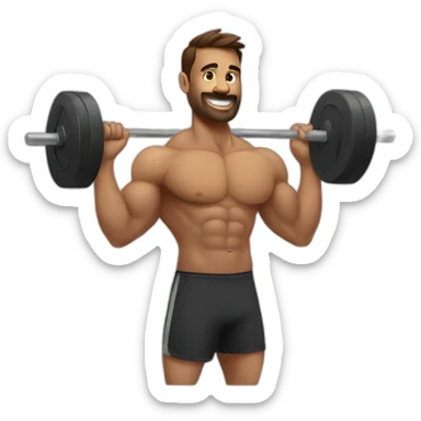 Man practicing CrossFit sticker