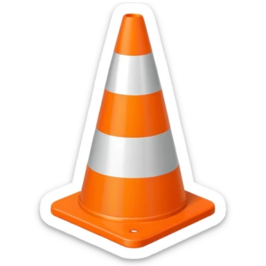 Warning Cone sticker