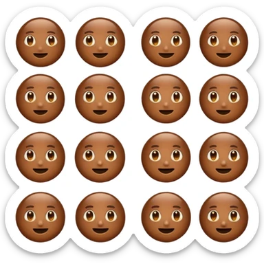 Brown aesthetic emojis sticker