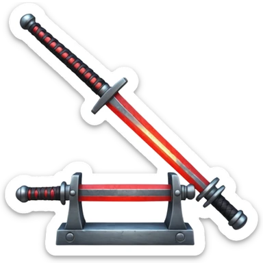 A samurai sword hot anvil sticker