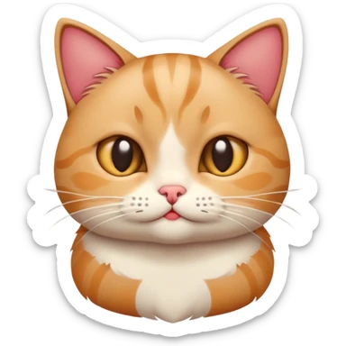 Embarrassed cat when he do not know how to answer to a proposal sticker