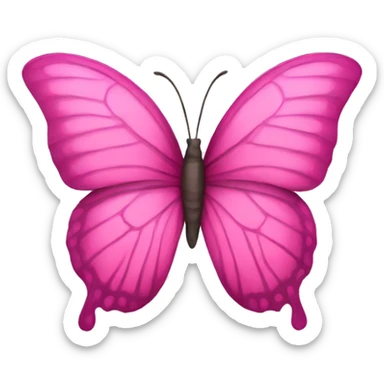 Pink butterfly  sticker