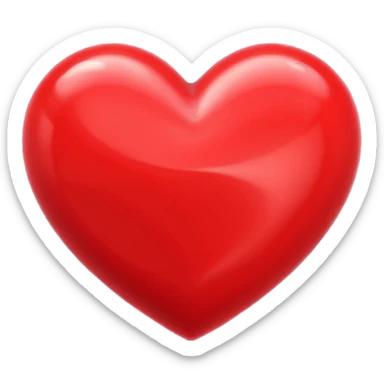 3 D spinning red heart sticker