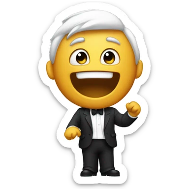 Donald Craig on stage singing  sticker