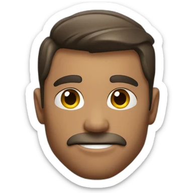 Emoji muscled man flirting sticker