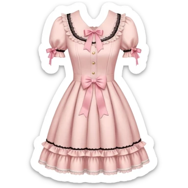 pastel pink Lolita dress sticker