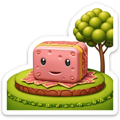  paris art city SPAM meat jeff koons style sculpture arty landscape  sticker