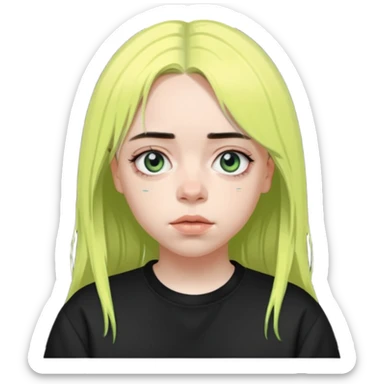 Billie Eilish just head  sticker