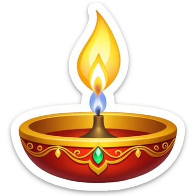 White shiny diwali vibe sticker