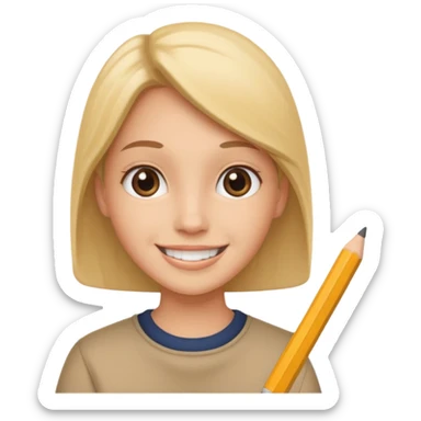 create an emoji of a sketching artist sticker