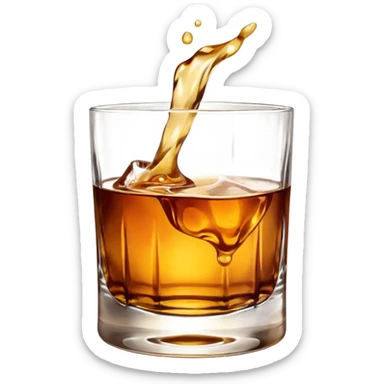 glass of whiskey sticker
