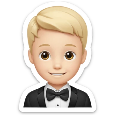 a child saying 'thank you' with a smile, etiquette theme sticker