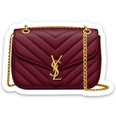 Maroon YSL bag sticker