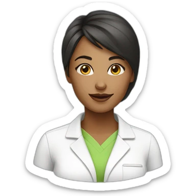 Skincare chemist female sticker