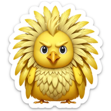 Zapdos yellow bird cute sticker