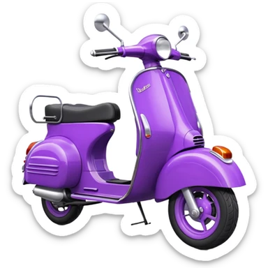Purple Vespa  sticker
