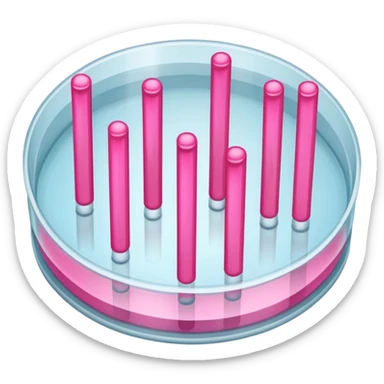 placa de petry com bastoes rosas sticker