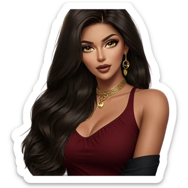 realistic portrait of woman sticker