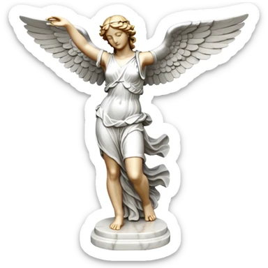 Winged Victory of Samothrace statue sticker